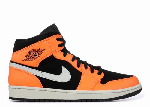 Air Jordan 1 Mid Orange Black