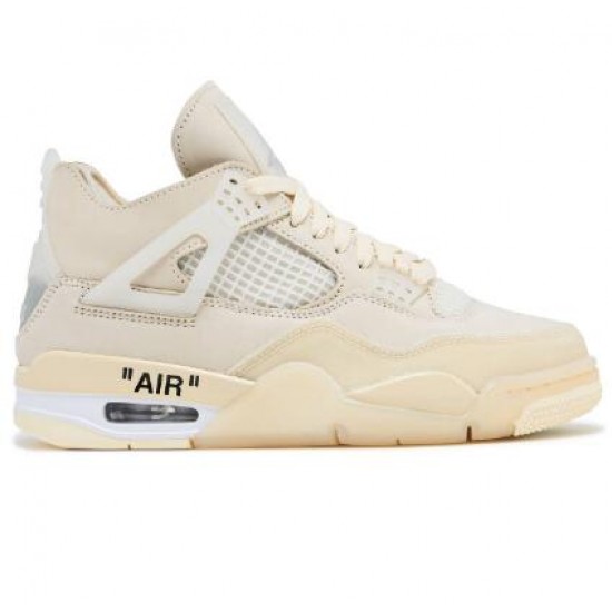 Off White X Wmns Air Jordan 4 SP Sail