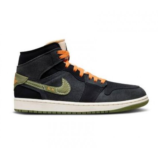 Air Jordan 1 Mid SE Craft Anthracite Sky J Light Olive