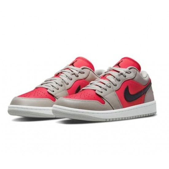 Wmns Air Jordan 1 Low Light Iron Ore Siren Red