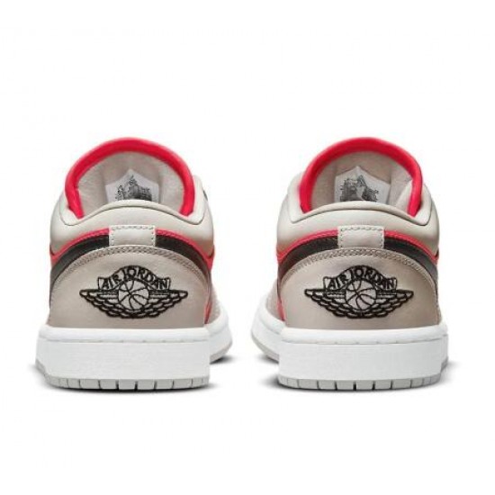 Wmns Air Jordan 1 Low Light Iron Ore Siren Red