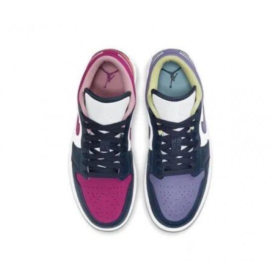 Wmns Air Jordan 1 Low SE Mismatched Purple Magenta