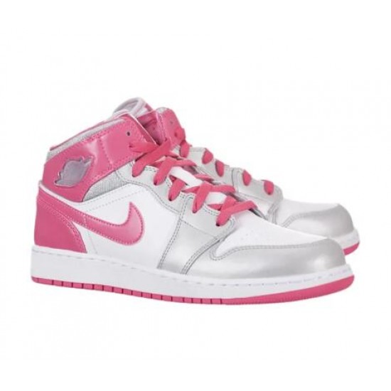 Air Jordan 1 Mid GS Platinum Pink