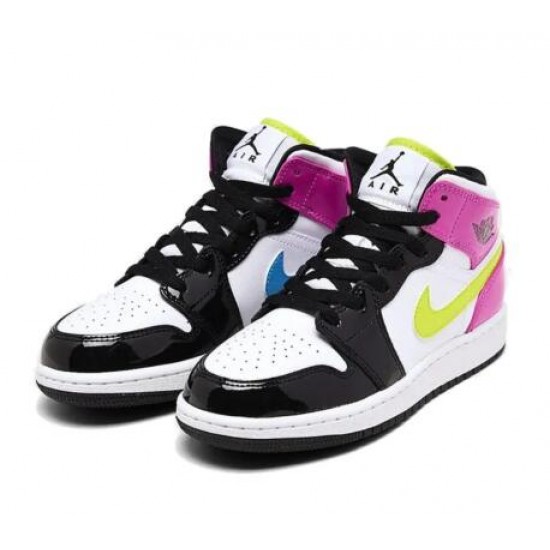 Air Jordan 1 Mid SE GS Cyber Active Fuchsia