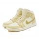 Wmns Air Jordan 1 Mid Pale Vanilla Gold