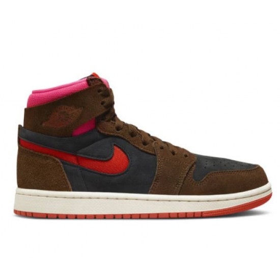 Wmns Air Jordan 1 High Zoom Comfort 2 Cacao Wow Picante Red